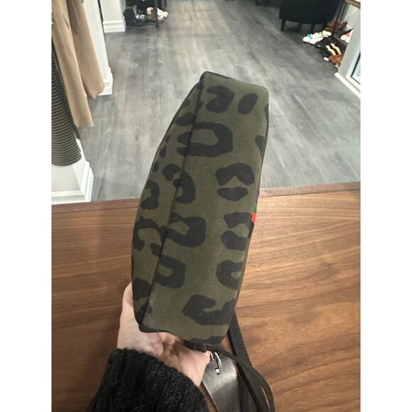 SOLD Clare V Midi Sac Army Pablo Cat Suede Purse Crossbody Bag - Picture 7 of 10